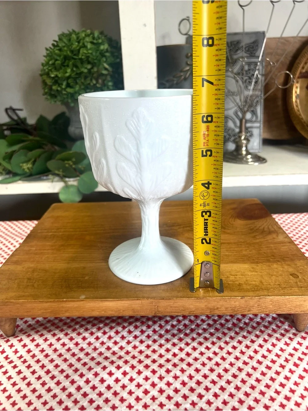 Vintage milk glass vase FTD 1975 white decor grandma core